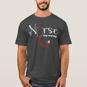 Nurse Day and Night Cute Doctor Aid Nurse Premium T-Shirt