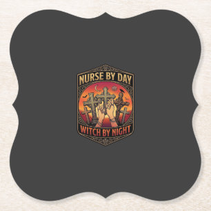 Nurse Day Witch Night Cross Hands Halloween_1 Paper Coaster