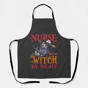 Nurse Day Witch Night Halloween Cauldron Stethosco Apron