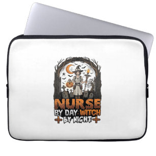 Nurse Day Witch Night Halloween Cemetery Pumpkin_1 Laptop Sleeve