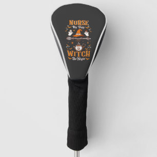 Nurse Day Witch Night Halloween Hat Ghosts Golf Head Cover