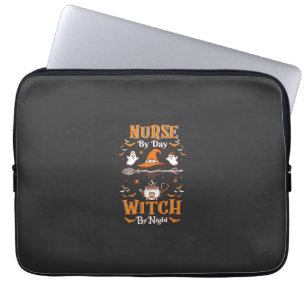 Nurse Day Witch Night Halloween Hat Ghosts Laptop Sleeve