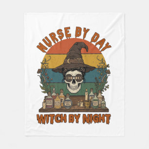 Nurse Day Witch Night Halloween Skull Potions_1 Fleece Blanket