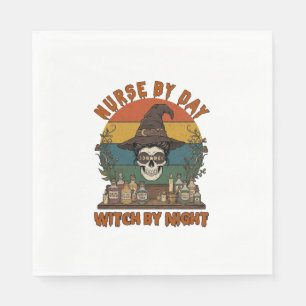 Nurse Day Witch Night Halloween Skull Potions_1 Napkin