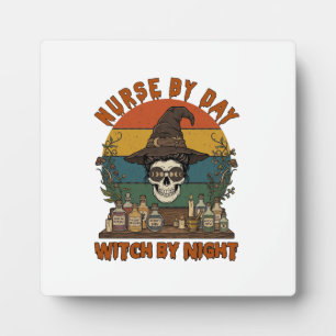 Nurse Day Witch Night Halloween Skull Potions_1 Plaque