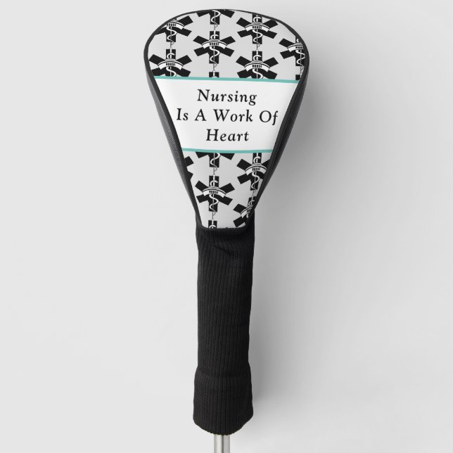  Nurse Dedication Symbols    Golf Head Cover (Front)