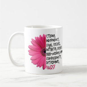 Nurse Definition Pink Daisy Essential Worker Coffee Mug