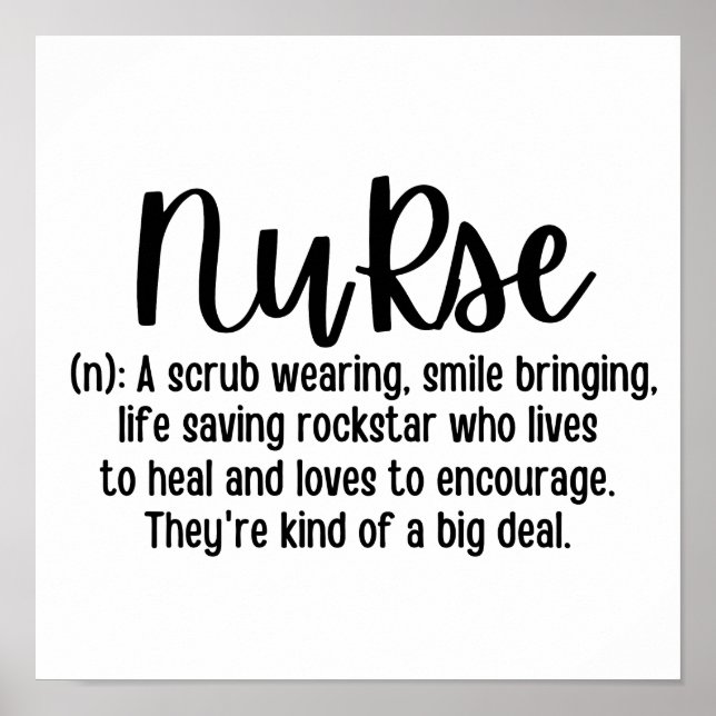 Nurse Definition Poster (Front)