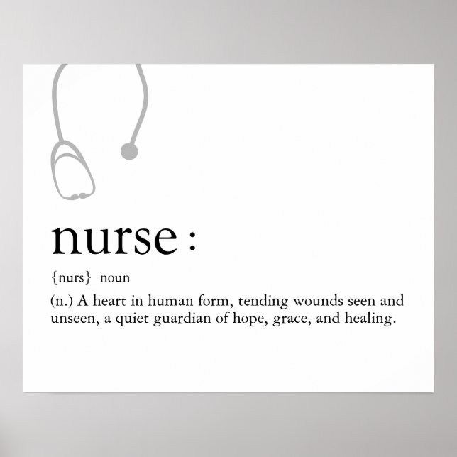 Nurse Definition  Poster (Front)