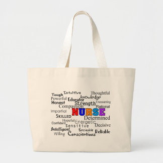 Nurse Describing Words Gifts Large Tote Bag