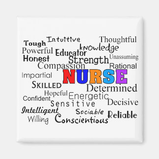 Nurse Describing Words Gifts Magnet