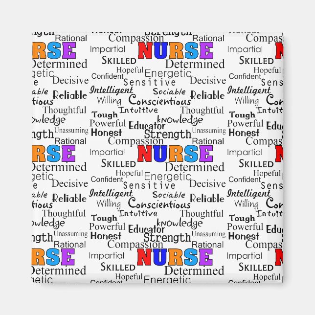 Nurse Describing Words Gifts Magnet 3 (Front)