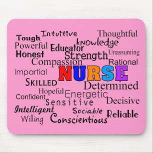 Nurse Describing Words Gifts Mouse Pad
