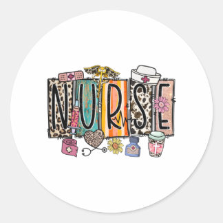 Nurse Design Classic Round Sticker