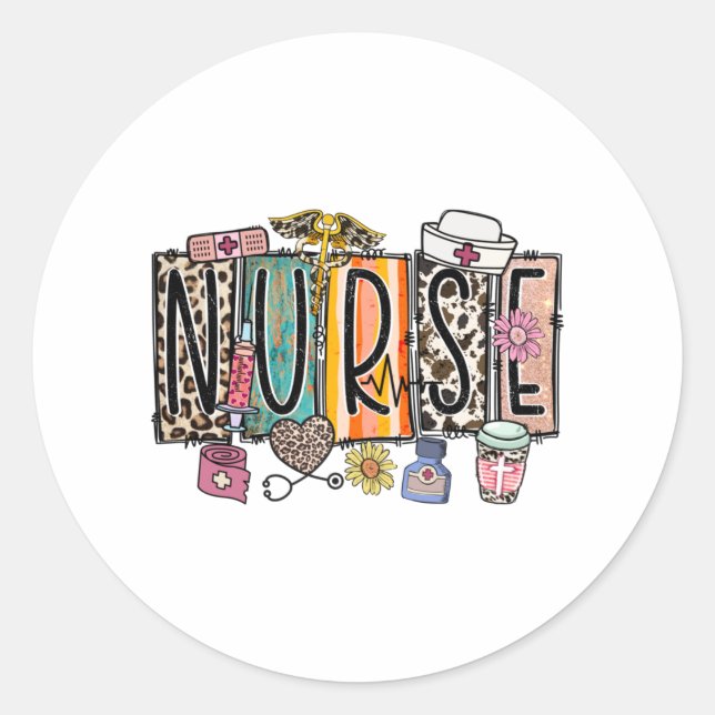 Nurse Design   Classic Round Sticker (Front)