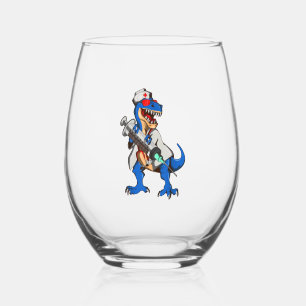 Nurse Dinosaur Nurse Stemless Wine Glass