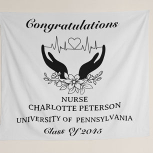 Nurse Doctor Graduation Party Back Drop Tapestry