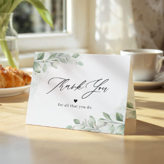 Nurse Doctor Healthcare Hero Greenery Eucalyptus Thank You Card