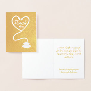 Nurse Doctor Healthcare Worker Thank You Foil Card