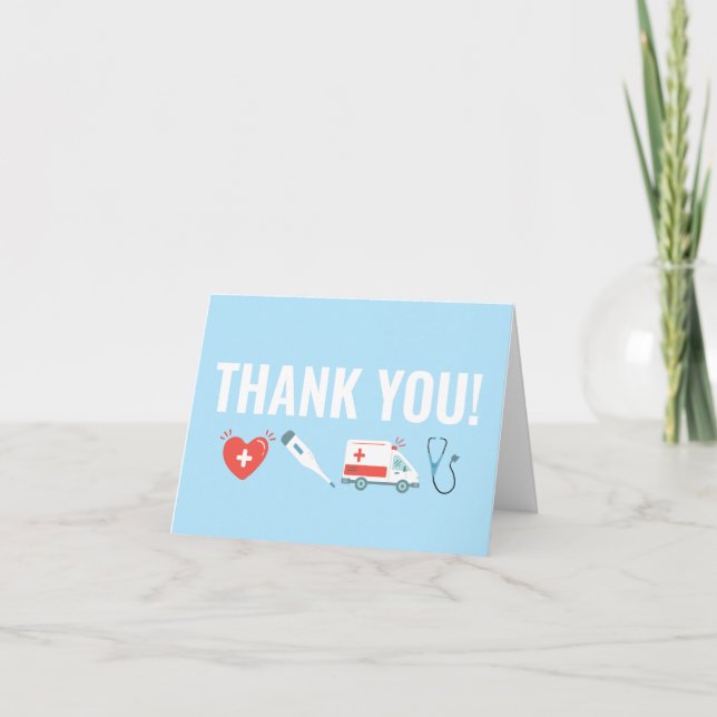 Nurse Doctor Medical Nursing Appreciation RN Thank You Card (Front)