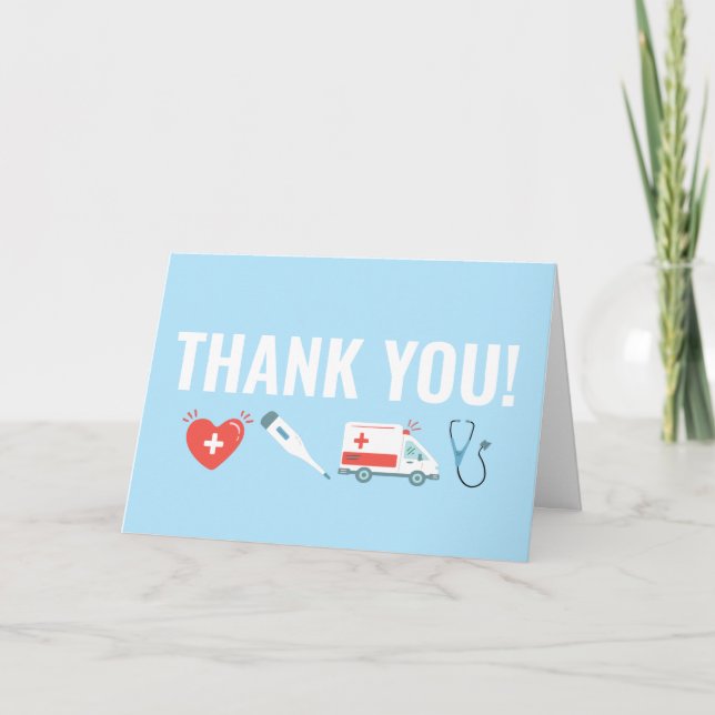 Nurse Doctor Medical Nursing Appreciation RN Thank You Card (Front)