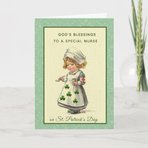 Nurse Doctor St. Patrick's Day Blessing Prayer Card