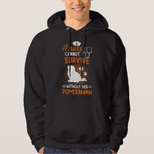 Nurse Dog Nurse Pomeranian Pomeranian Hoodie