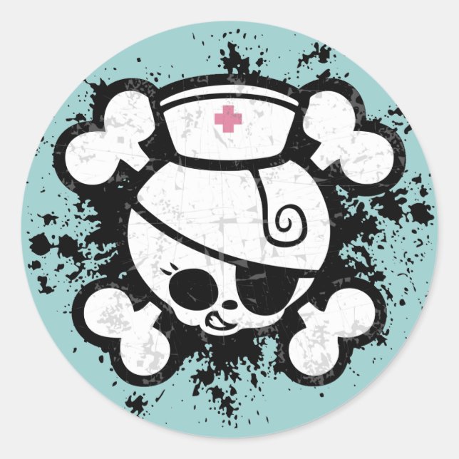 Nurse Dolly Splat Classic Round Sticker (Front)