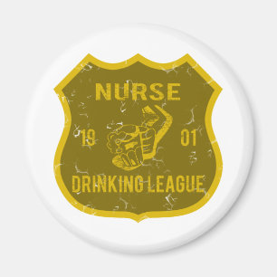 Nurse Drinking League Magnet