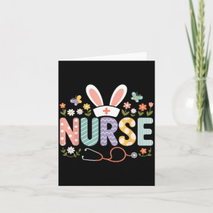 Nurse Easter Bunny Funny Nurse Spring Holiday Card