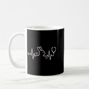 Nurse Easter Bunny Nursing Heartbeat for Women and Coffee Mug