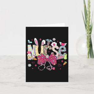 Nurse Easter Day Cute Coquette Stethoscope Nursing Card