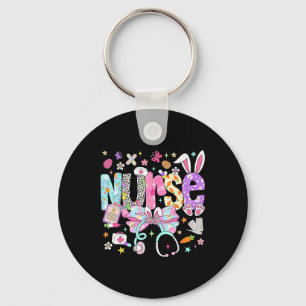 Nurse Easter Day Cute Coquette Stethoscope Nursing Key Ring