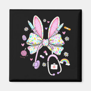 Nurse easter day cute coquette stethoscope nursing magnet
