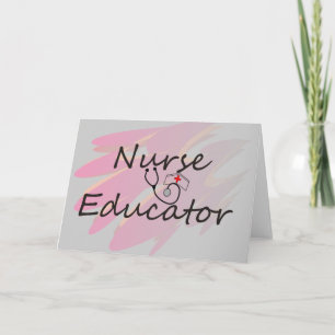 Nurse Educator Abstract Design Card