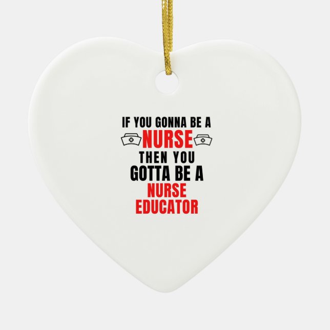 NURSE EDUCATOR CERAMIC ORNAMENT (Front)