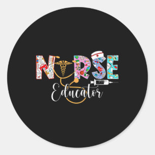 Nurse Educator Nursing School Instructor Stethosco Classic Round Sticker