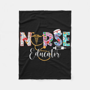 Nurse Educator Nursing School Instructor Stethosco Fleece Blanket