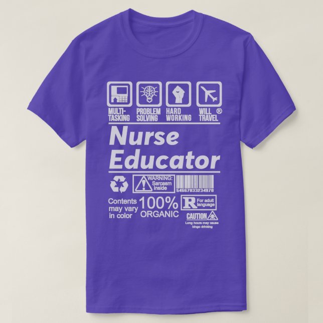 NURSE EDUCATOR SOLVE PROBLEMS DESIGN T-Shirt (Design Front)