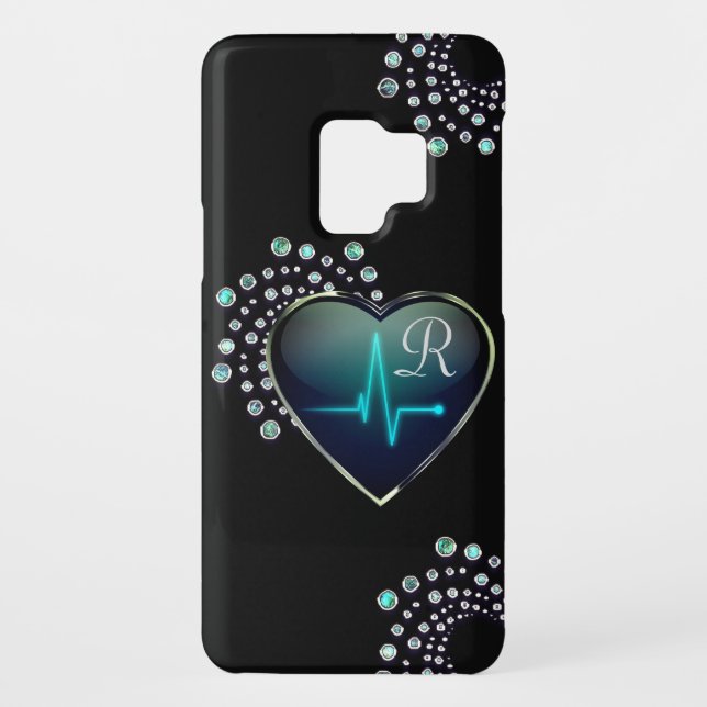 Nurse EKG heart and jewel Case-Mate Samsung Galaxy Case (Back)