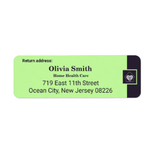 Nurse Elderly Care Custom Text & Logo Return Label Return Address Label