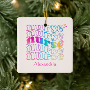 Nurse Elegant Color Ceramic Ornament