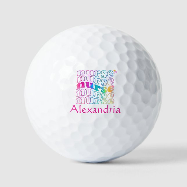 Nurse Elegant Colour Golf Balls (Front)