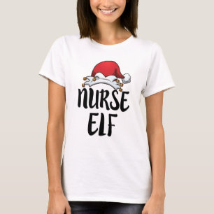 Nurse Elf Shirt Funny RN Womens Christmas tee