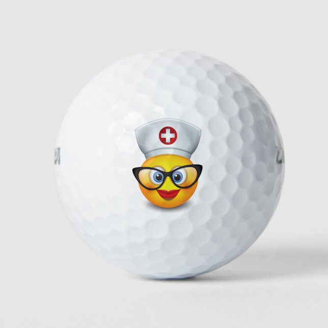 Nurse Emoji Golf Balls (Front)