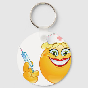 nurse emoji key ring
