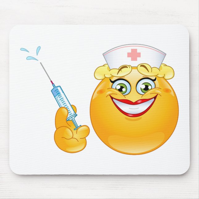 nurse emoji mouse pad (Front)
