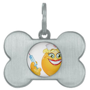 nurse emoji pet tag