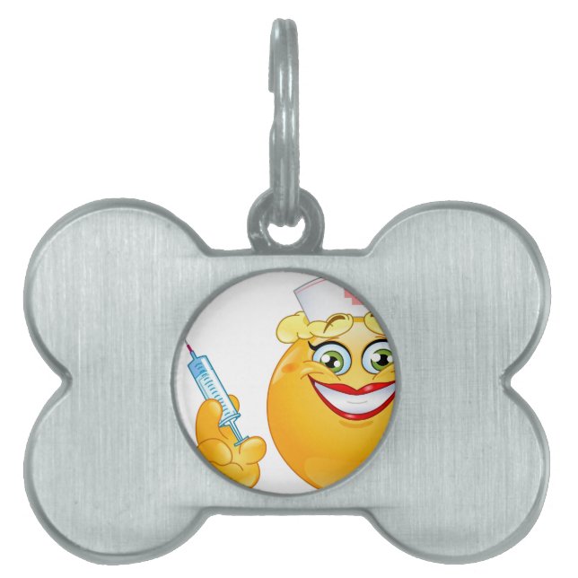 nurse emoji pet tag (Front)