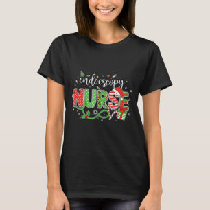 Nurse Endoscopy Nurse Christmas Holiday Crew T-Shirt